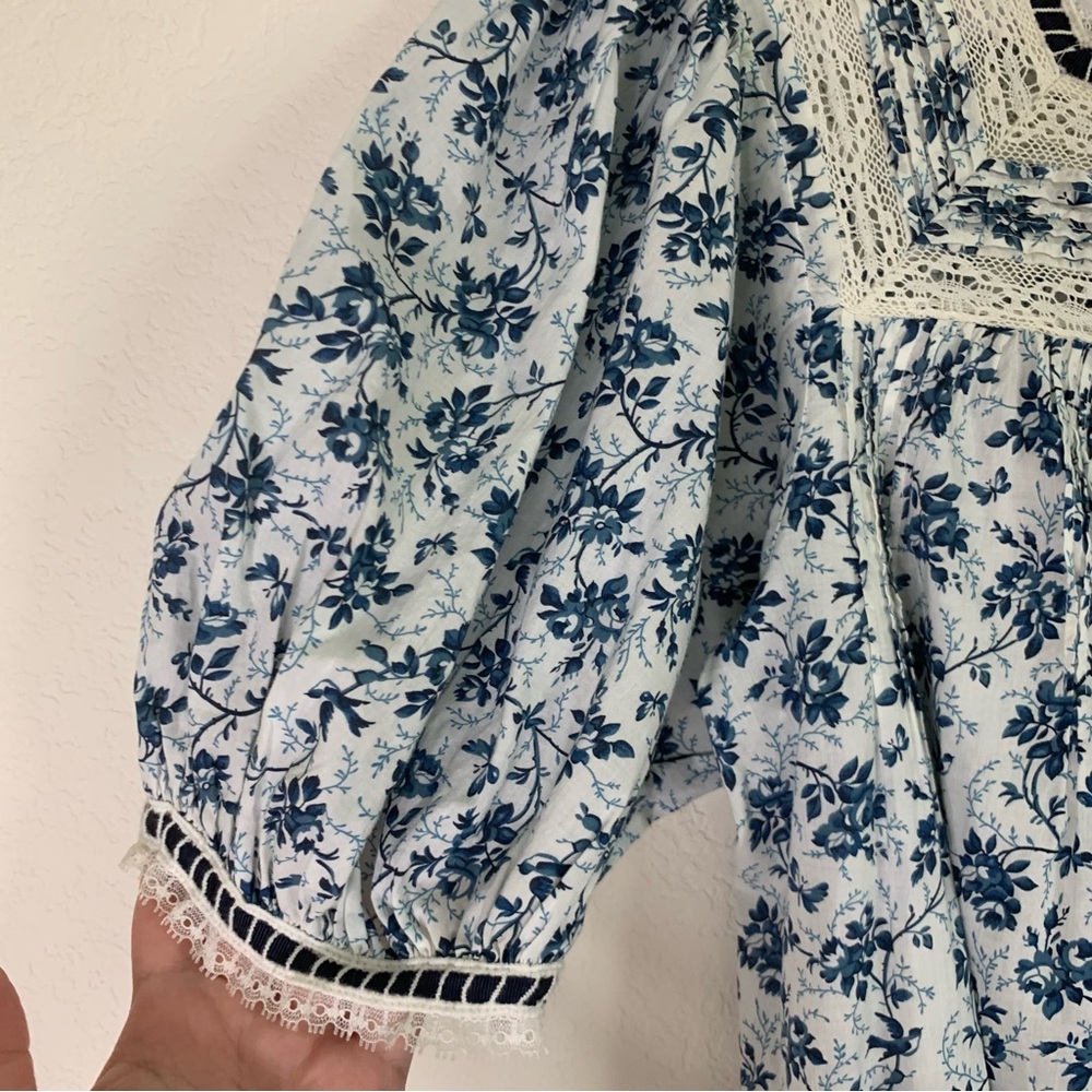 Doen Light Blue Floral Mini Dress - Picture 5 of 11